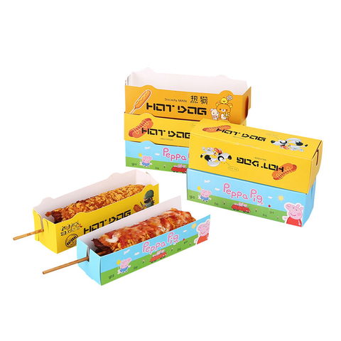 Customized hot dog packaging box can be designed with multiple models as needed