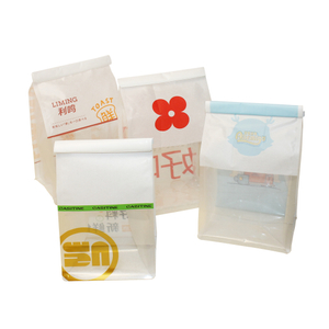 Transparent waterproof window design for toast packaging bag, food grade material, free design