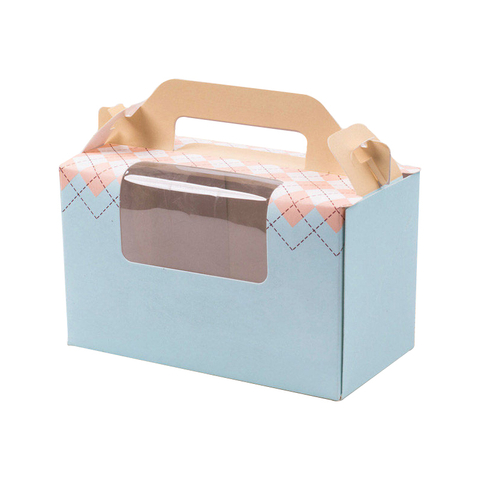 Customized portable color cake box with food grade material packaging