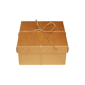 Customized kraft paper gift box with ribbons as a gift, world cover packaging box, high-end kraft paper for free design
