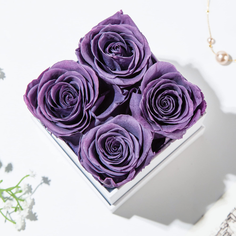 Preserved flowers eternal roses gift for Valentine birthday mother's Day Thanksgiving Christmas anniversary purple