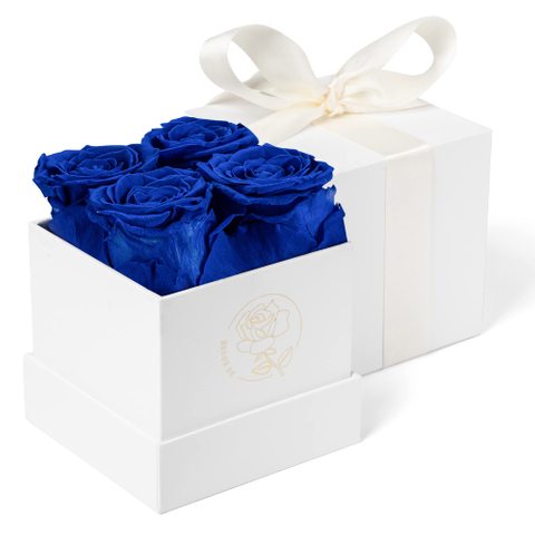 Preserved flowers eternal roses gift for Valentine birthday mother's Day Thanksgiving Christmas anniversary dark blue