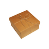Customized kraft paper gift box with ribbons as a gift, world cover packaging box, high-end kraft paper for free design